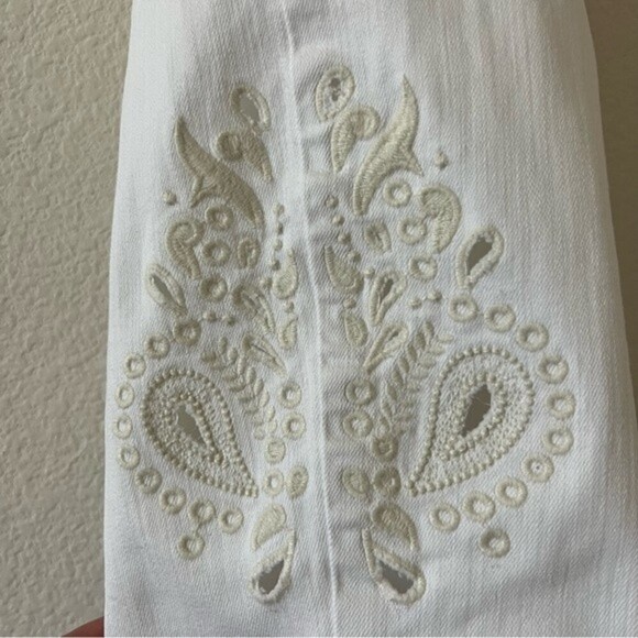 NYDJ Alina Lift Tuck Embroidered Ankle White Stretch Jeans SZ 12 - Picture 10 of 15